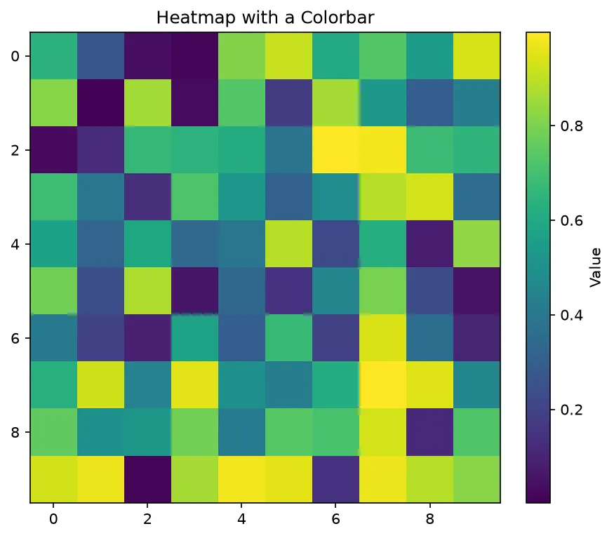 The chart this code draws: Capture the mappable and attach a labeled colorbar
