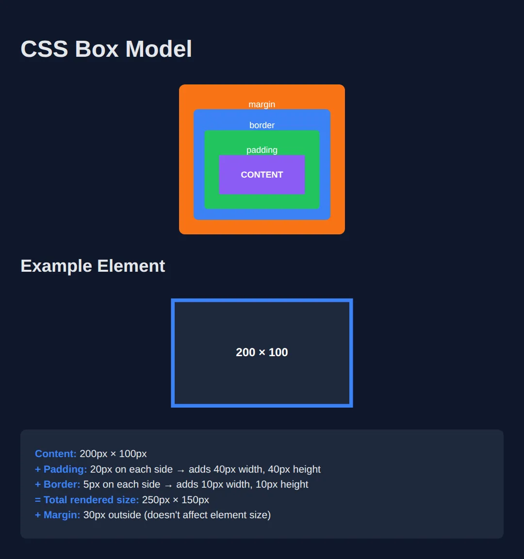 The page this code makes: See how margin, padding, border, and content work together